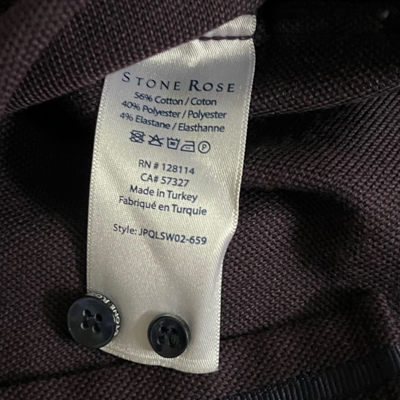 Stone Rose button up collared long sleeve shirt, size large - Picture 2 of 3